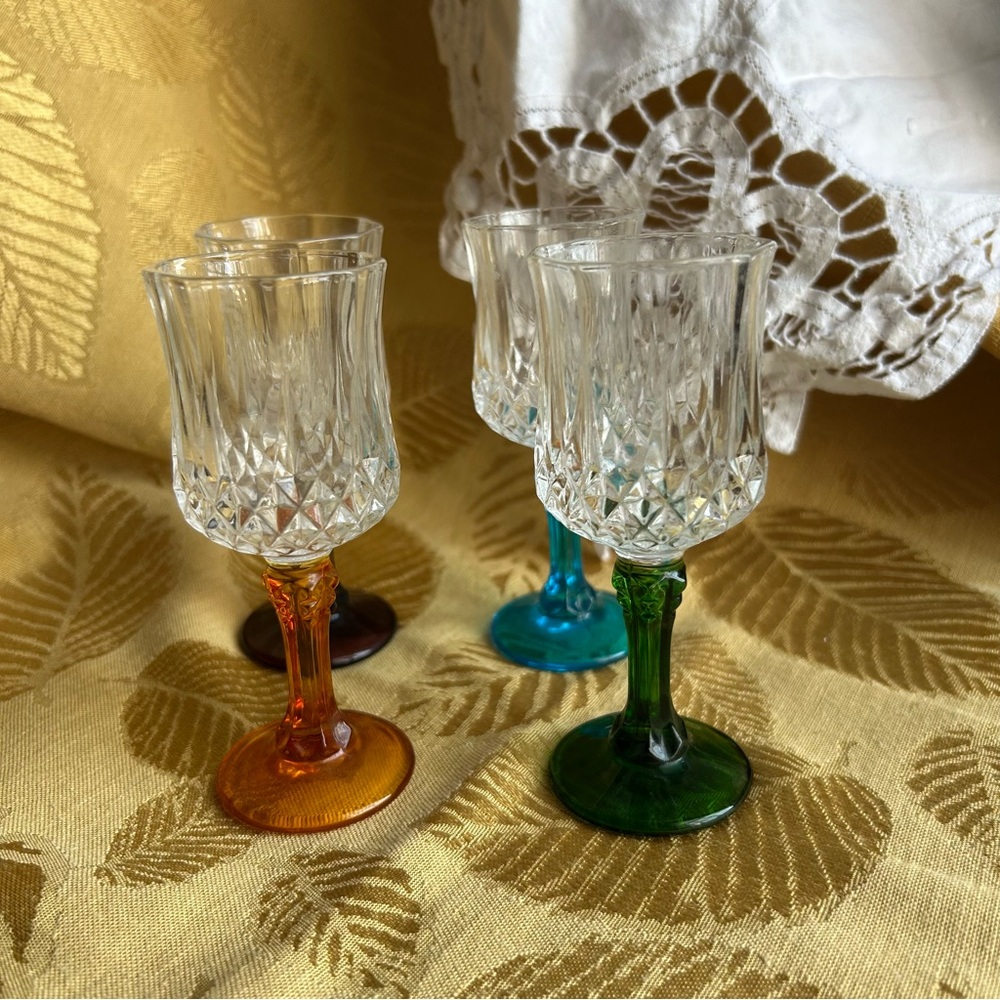 Liqueur Shot coloured Glasses Set of 4 Victorian Trading Co. Brand